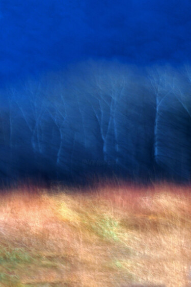 Photographie intitulée "L'orée bleue" par Christophe Sécher, Œuvre d'art originale, Photographie non manipulée Monté sur Aut…