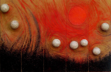 Peinture intitulée "515-danse-des-astre…" par Chris Talbot, Œuvre d'art originale, Autre
