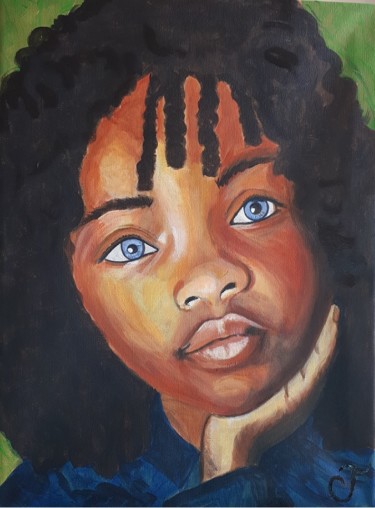 Pintura intitulada "Enfance africaine#a…" por Chris Texier, Obras de arte originais, Acrílico