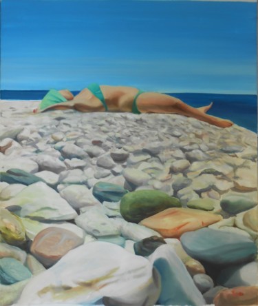 Painting titled ""μακρύ καλοκαίρι" "…" by Tzoumart, Original Artwork, Oil