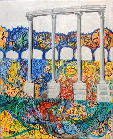 Apollonian Painting titled "Apollonian" by Christopher Walker, Original Art, Oil Mounted on Stretcher frame