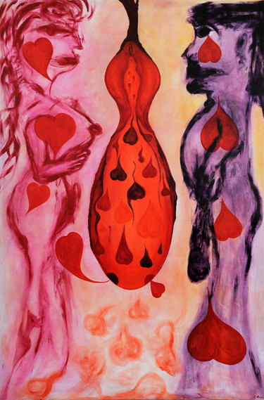 Peinture intitulée "Adama & Eva" par Chris De La Roch, Œuvre d'art originale, Acrylique