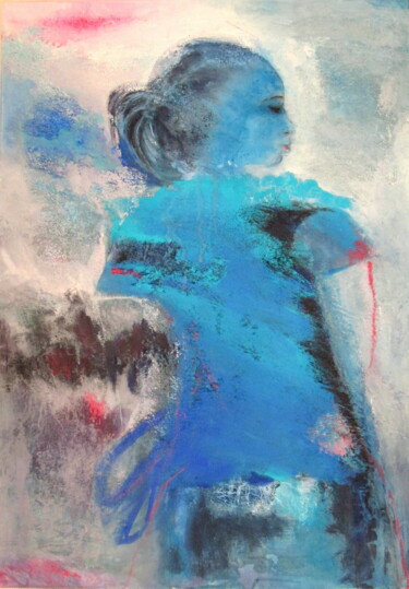 Painting titled "Fière" by Christelle Dreux, Original Artwork, Acrylic Mounted on Wood Stretcher frame