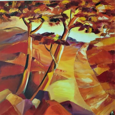 Картина под названием "Plein Sud" - Christine Germant, Подлинное произведение искусства, Масло Установлен на Деревянная рама…