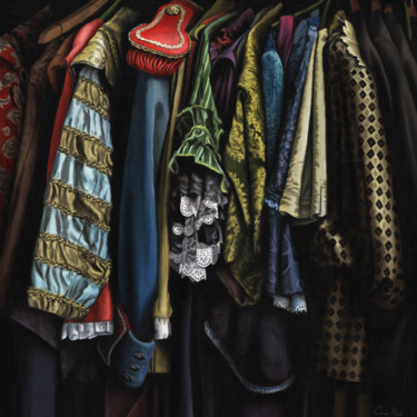 Malerei mit dem Titel "Costumes from the S…" von Chris Klein, Original-Kunstwerk, Acryl