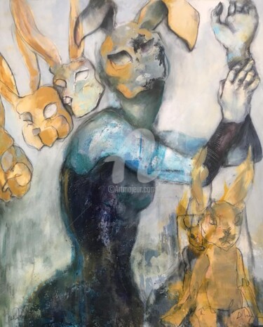 Peinture intitulée "Si Alice m'était co…" par Chrislen, Œuvre d'art originale, Acrylique