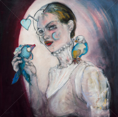 Peinture intitulée "Jalousie" par Chrislen, Œuvre d'art originale, Acrylique