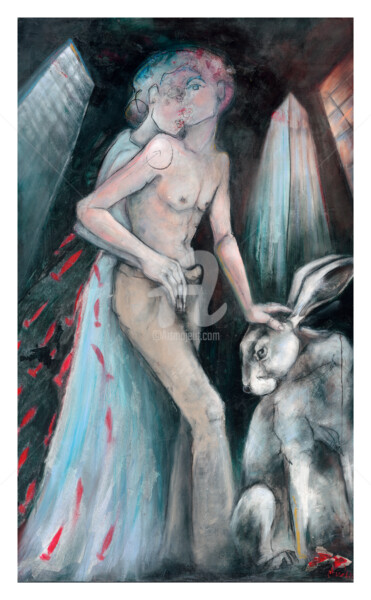 Pittura intitolato "Le gardien" da Chrislen, Opera d'arte originale, Acrilico