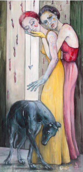 Peinture intitulée "Les gardiennes du s…" par Chrislen, Œuvre d'art originale, Acrylique