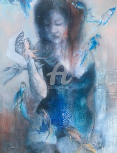 Malarstwo zatytułowany „La poésie de l'inso…” autorstwa Chrislen, Oryginalna praca, Akryl