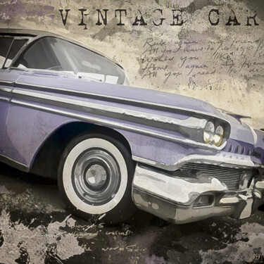 Photographie intitulée "Vintage car 7" par Chris Lenoire, Œuvre d'art originale, Photographie numérique