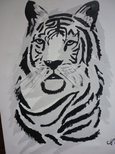 Pittura intitolato "tigre bengal" da Christian Girelli, Opera d'arte originale, Acrilico