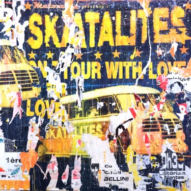 Collages intitulée "skatalites" par Chriso, Œuvre d'art originale, Collages Monté sur Châssis en bois