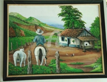 Pintura intitulada "mi bello país" por Christian, Obras de arte originais, Acrílico