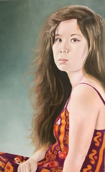 Картина под названием "Portrait of Tessa" - Christopher Skelton, Подлинное произведение искусства, Масло