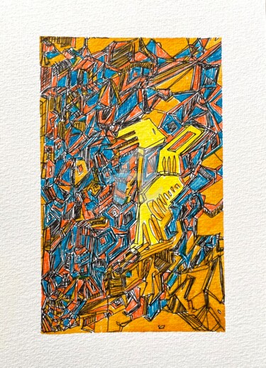 Peinture intitulée "F42" par Chris.Sopena, Œuvre d'art originale, Stylo gel