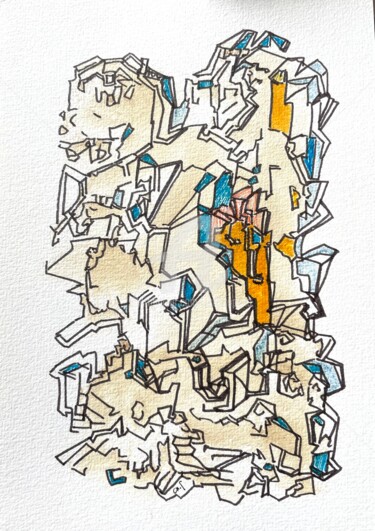 Dessin intitulée "F52" par Chris.Sopena, Œuvre d'art originale, Stylo gel