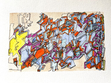 Zeichnungen mit dem Titel "F61" von Chris.Sopena, Original-Kunstwerk, Gel Stift