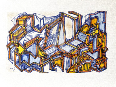 Σχέδιο με τίτλο "F63" από Chris.Sopena, Αυθεντικά έργα τέχνης, Γέλη στυλό