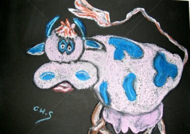 Peinture intitulée "La laiteuse" par Chris.Sopena, Œuvre d'art originale