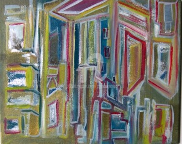 Painting titled "Town11" by Chris.Sopena, Original Artwork