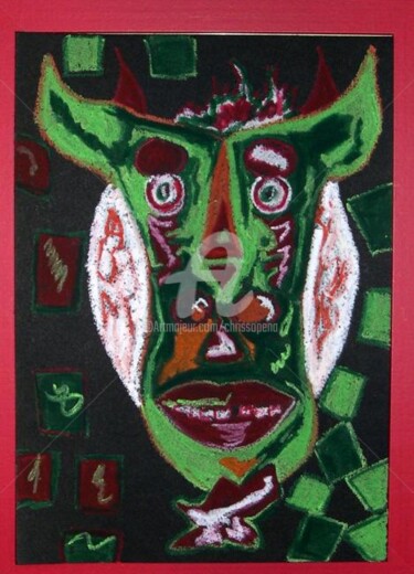Peinture intitulée "La Totem" par Chris.Sopena, Œuvre d'art originale
