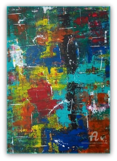 Painting titled "VARIATION "195"" by Christa Kloß, Original Artwork, Acrylic