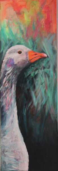 Painting titled "Frieda" by Christa Riemann, Original Artwork, Acrylic Mounted on Wood Stretcher frame