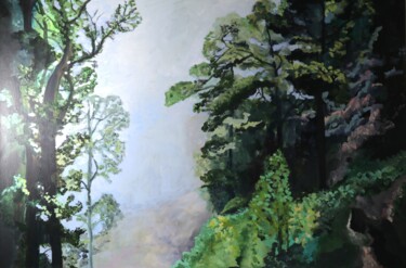Картина под названием "La Palma" - Christa Riemann, Подлинное произведение искусства, Акрил Установлен на Деревянная рама дл…