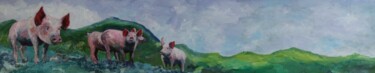 Картина под названием "Friesland" - Christa Riemann, Подлинное произведение искусства, Акрил Установлен на Деревянная рама д…