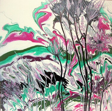 Malerei mit dem Titel "Sommer 3" von Christa Schwarz, Original-Kunstwerk, Acryl