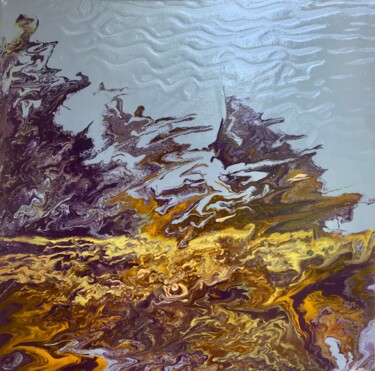 Schilderij getiteld "Das Korallenriff" door Christa Schwarz, Origineel Kunstwerk, Acryl