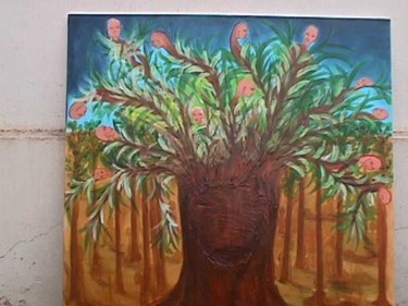 Peinture intitulée "arbre de vie" par Christa Daulon-Dubourdieu, Œuvre d'art originale