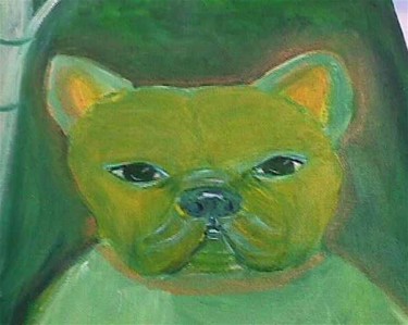 Painting titled "chiot" by Christa Daulon-Dubourdieu, Original Artwork