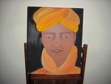 Painting titled "turban" by Christa Daulon-Dubourdieu, Original Artwork