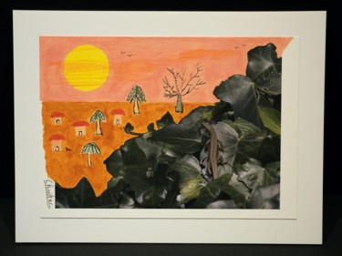 Peinture intitulée "Un Lézard dans la s…" par Christac, Œuvre d'art originale, Acrylique
