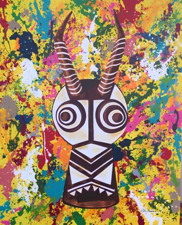 绘画 标题为“Mamita colors of li…” 由Christafari, 原创艺术品, 丙烯