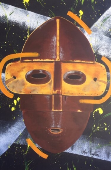 Ζωγραφική με τίτλο "Vision Cosmique" από Christafari, Αυθεντικά έργα τέχνης, Ακρυλικό Τοποθετήθηκε στο Ξύλινο φορείο σκελετό