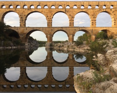 Fotografia intitolato "Le pont du Gard" da Christine Stalder, Opera d'arte originale