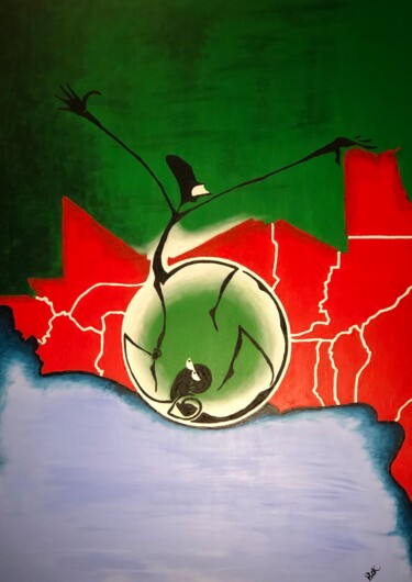 Peinture intitulée "Mea Culpa" par Christian Bokenga, Œuvre d'art originale, Acrylique