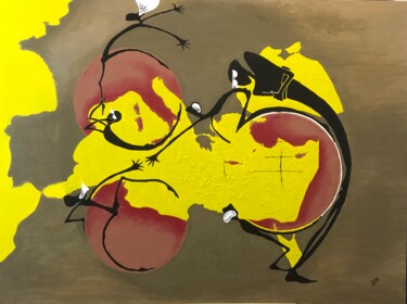 Peinture intitulée "Collection Esprit-…" par Christian Bokenga, Œuvre d'art originale, Acrylique