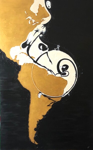Pintura titulada "Témoin" por Christian Bokenga, Obra de arte original, Acrílico