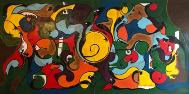 Painting titled "COLLECTION ESPRIT-L…" by Christian Bokenga, Original Artwork, Acrylic