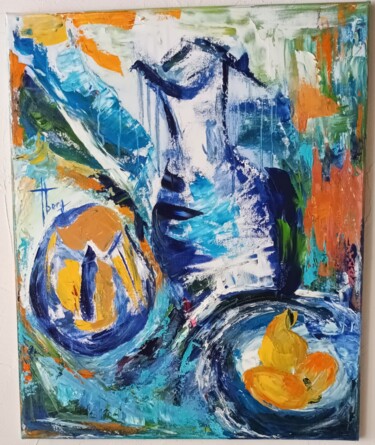 Painting titled "COMPOSITION" by Christberg, Original Artwork, Oil