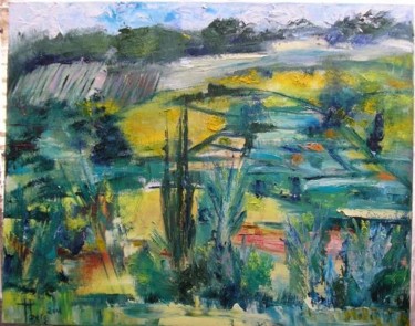 Painting titled "REGION DE BOUDES" by Christberg, Original Artwork, Oil