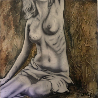 Peinture intitulée "Femme voilée, Huile" par Christophe Cassan, Œuvre d'art originale, Huile
