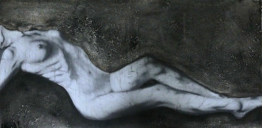 Painting titled "femme nue, huile" by Christophe Cassan, Original Artwork, Oil