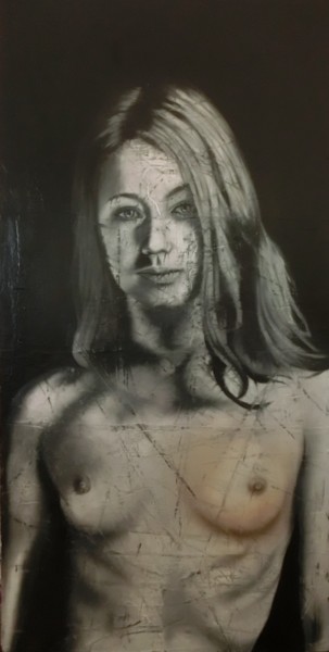Peinture intitulée "femme nue, huile" par Christophe Cassan, Œuvre d'art originale, Huile