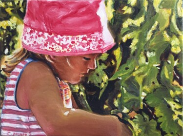 Pintura titulada "Vendange ta vie com…" por Christel Alcala, Obra de arte original, Oleo Montado en Bastidor de camilla de m…