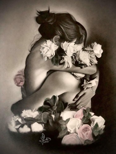 图画 标题为“« L’amour en couleu…” 由Christel David, 原创艺术品, 石墨